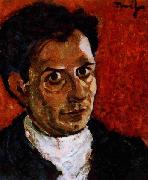 Nicolae Tonitza Self-portrait. Oil on cardboard, 0.410 x 0.360. France oil painting artist
